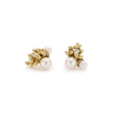 Ruth Tomlinson: Pearl and Diamond Cluster Studs, tomfoolery