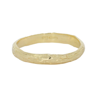 Eily O'Connell: 3mm Forrest Floor Band 14ct Yellow Gold, tomfoolery