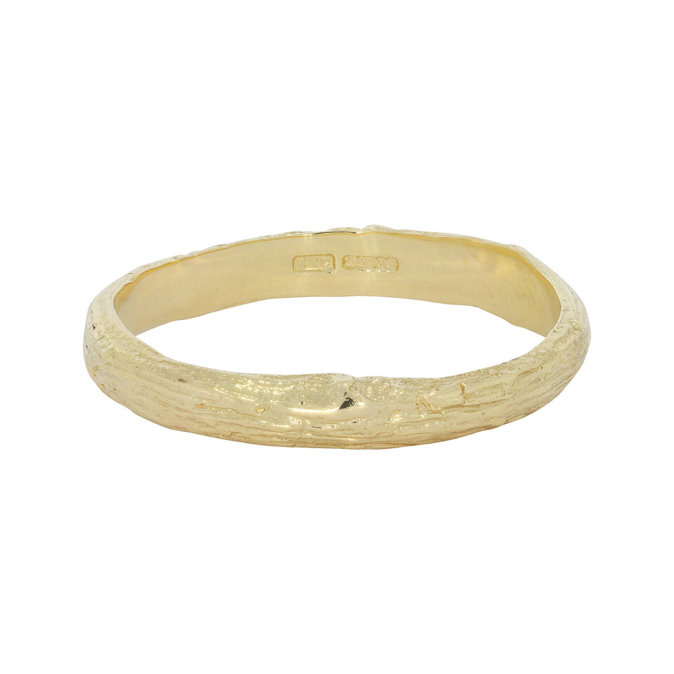 Eily O'Connell: 3mm Forrest Floor Band 14ct Yellow Gold, tomfoolery