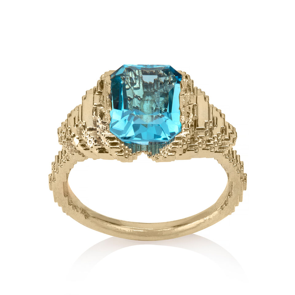 Harriet Morris: Ring me relic ring #3 in 9ct Gold, tomfoolery