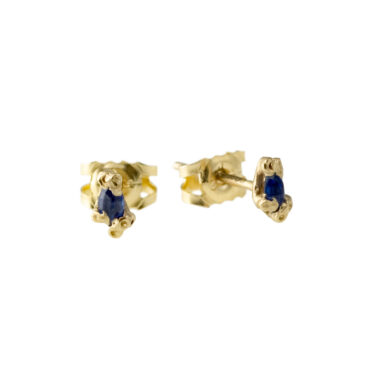 Ami Pepper: Tiny Barnacle Blue Sapphire Studs, tomfoolery