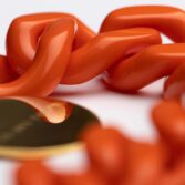 Vanessa Baroni: BIG Flat Chain Necklace orange, tomfoolery