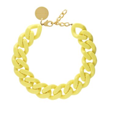 Vanessa Baroni: BIG Flat Chain Necklace Yellow, tomfoolery