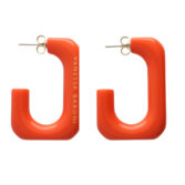 Vanessa Baroni: SQUARED Single Earrings Large Orange, tomfoolery