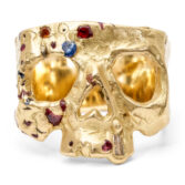 Polly Wales: Snaggletooth Confetti Skull Ring, Tomfoolery
