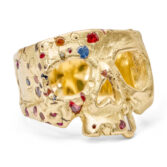 Polly Wales: Snaggletooth Confetti Skull Ring, Tomfoolery
