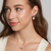 Poppy Finch: Blue Topaz and Pearl Drop Earrings in 14ct yellow gold, tomfoolery