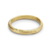 Ruth Tomlinson: Raw Gold Textured Wedding Band - 2.5mm, tomfoolery