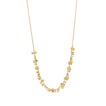 Fotini Psarouli: Paillettes Necklace in 14ct yellow gold, tomfoolery