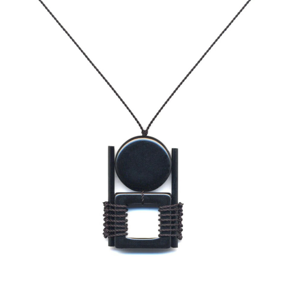 I. Ronni Kappos: Anni Albers All Black Necklace, tomfoolery london