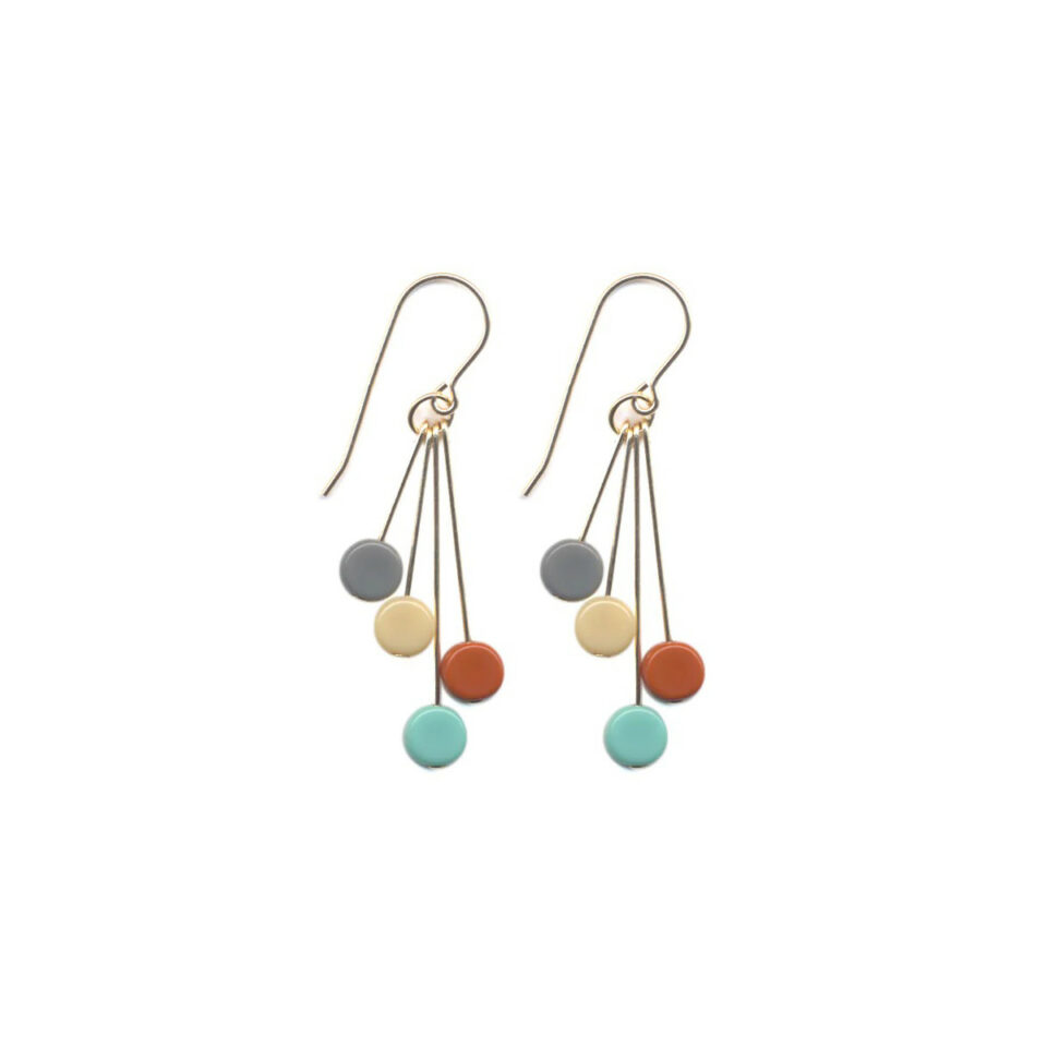 I. Ronni Kappos - Pastel Cluster Earrings, tomfoolery london