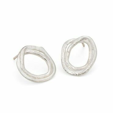Pebble Circle Studs by Emily Nixon available online at tomfoolery london