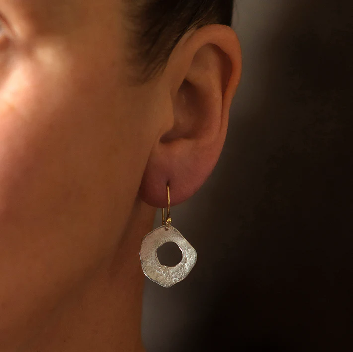 Adder Stone Drop Earrings Silver by Emily Nixon available online at tomfoolery london