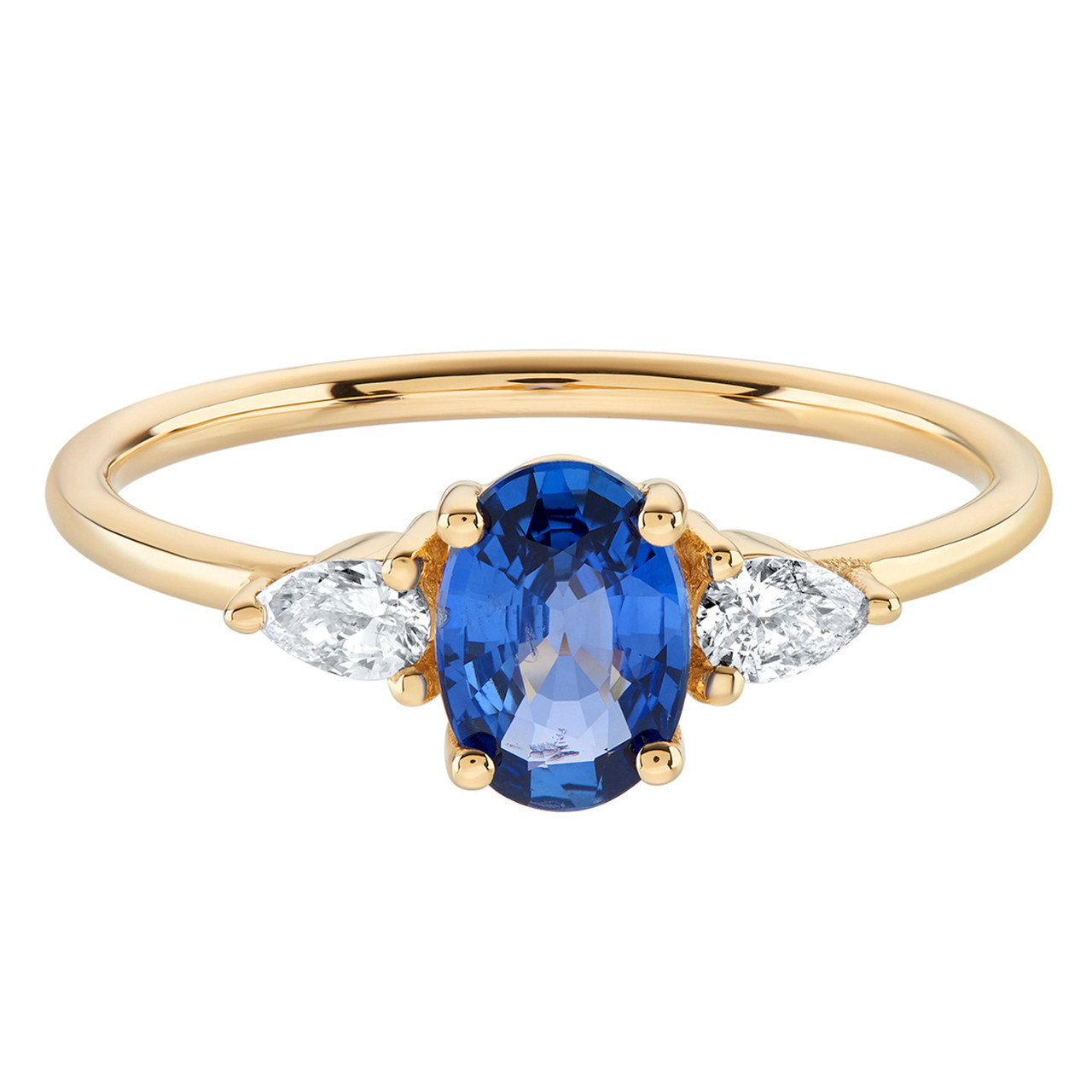 Royal Blue Sapphire Floral Design Engagement Ring – Deliqa Gems