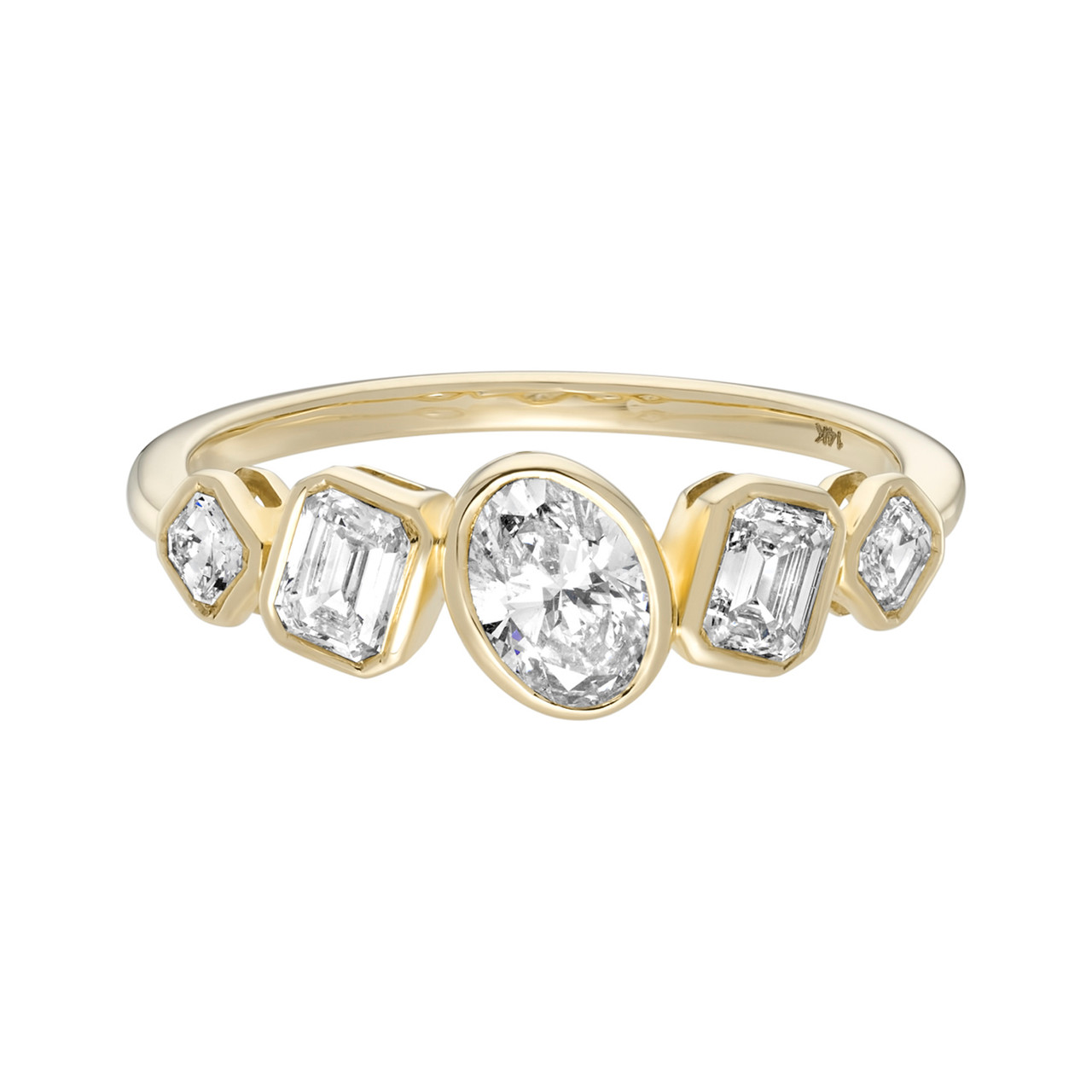 OVAL MIXED CUT DIAMOND RING tf House - Diamonds