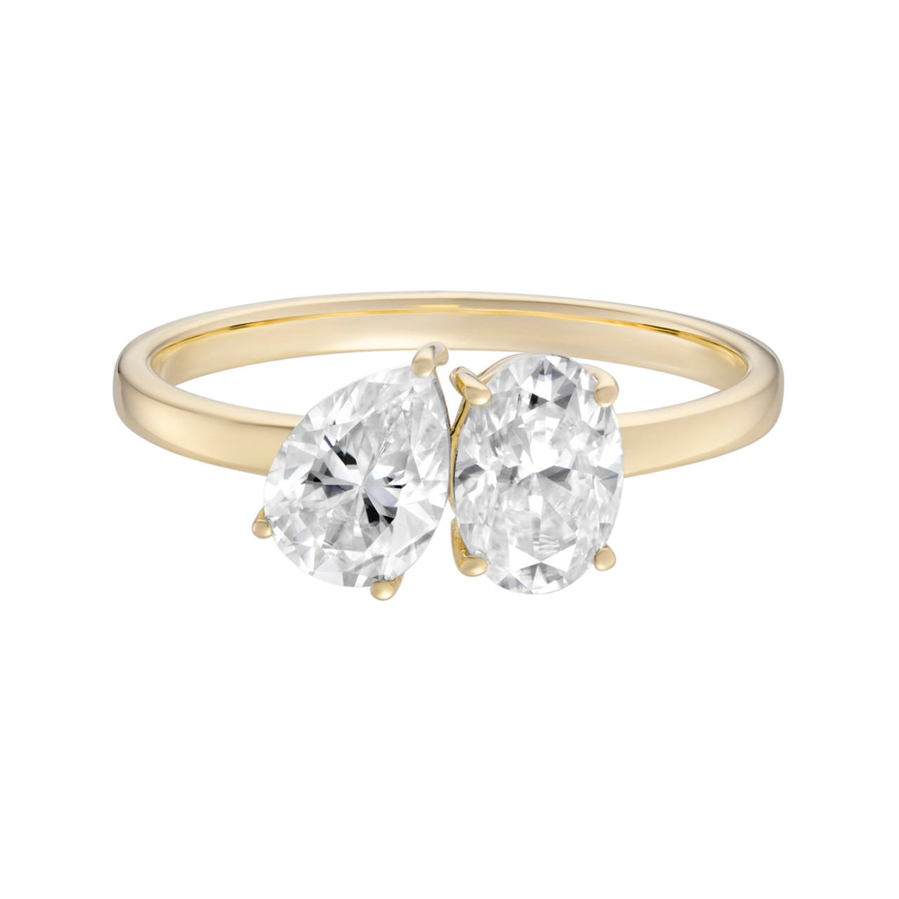 TOI ET MOI MOISSANITE PEAR & OVAL CUT RING tf House - Diamonds