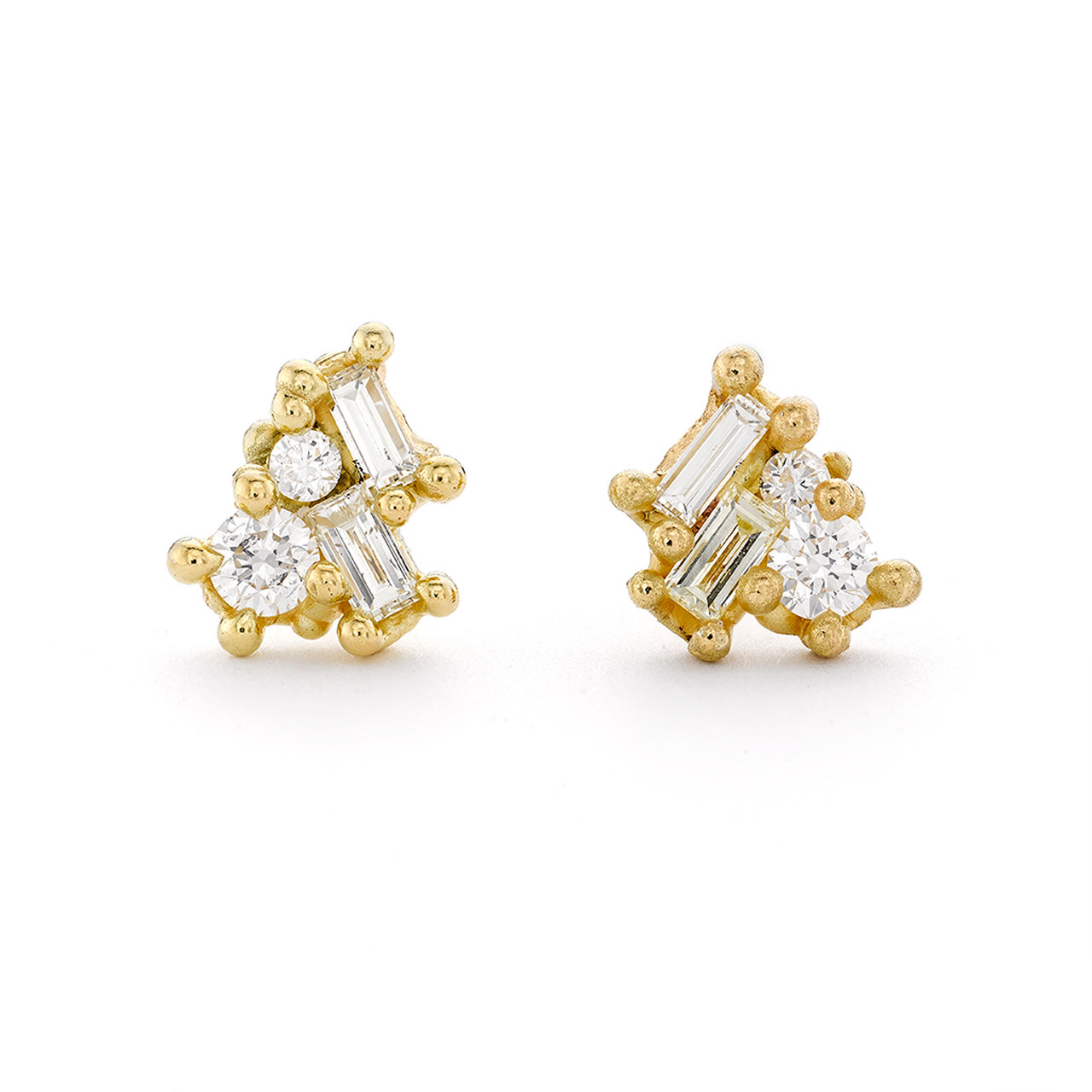 MIXED DIAMOND LUMINOUS CLUSTER STUDS Ruth Tomlinson